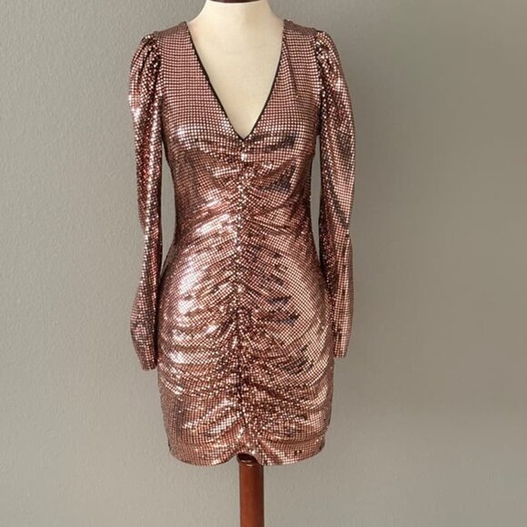 Zara Rose Gold Disco Ball Dress - Picture 2 of 4
